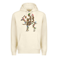 Sandshell Christmas deer and skeletons Premium Hoodie - FaDigitalArtStudio