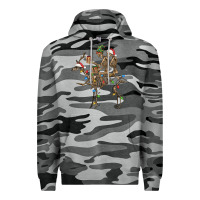 Slate Camo Christmas deer and skeletons Premium Hoodie - FaDigitalArtStudio