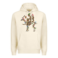 Tofu Christmas deer and skeletons Premium Hoodie - FaDigitalArtStudio