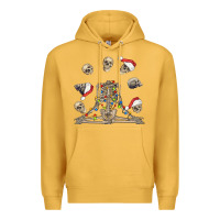 Mustard christmas human skeleton and skulls Premium Hoodie - FaDigitalArtStudio