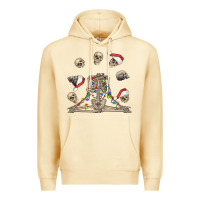 Pina Colada christmas human skeleton and skulls Premium Hoodie - FaDigitalArtStudio