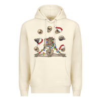 Sandshell christmas human skeleton and skulls Premium Hoodie - FaDigitalArtStudio