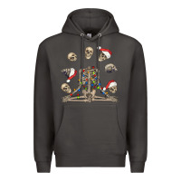 Smoke christmas human skeleton and skulls Premium Hoodie - FaDigitalArtStudio