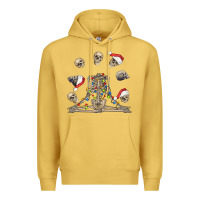 Antique Gold christmas human skeleton and skulls Premium Hoodie - FaDigitalArtStudio