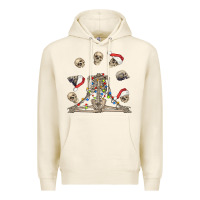 Tofu christmas human skeleton and skulls Premium Hoodie - FaDigitalArtStudio