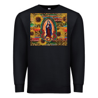 Black sunflower serape lady of guadalupe Premium Sweatshirt - RanaPortraitStore