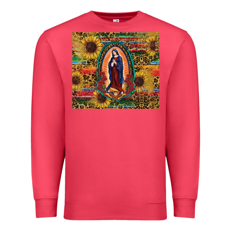 Sunflower Serape Lady Of Guadalupe Premium Sweatshirt by RanaPortraitStore | Teevron