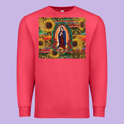 Premium Sweatshirt sunflower serape lady of guadalupe