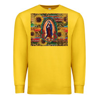 Lemon sunflower serape lady of guadalupe Premium Sweatshirt - RanaPortraitStore