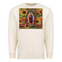 Sandshell sunflower serape lady of guadalupe Premium Sweatshirt - RanaPortraitStore