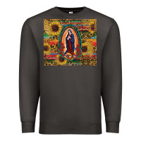 Smoke sunflower serape lady of guadalupe Premium Sweatshirt - RanaPortraitStore