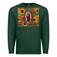Sports Green sunflower serape lady of guadalupe Premium Sweatshirt - RanaPortraitStore