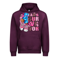 Mauve Wine i am a survivor Urban Hoodie - AdoDesignShop