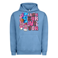 Pigment Pebble Blue i am a survivor Urban Hoodie - AdoDesignShop