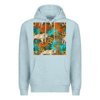 Blue Mist western charolais cow seamless pattern Premium Hoodie - HRA Design Shop