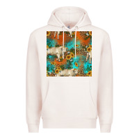 Pale Pink western charolais cow seamless pattern Premium Hoodie - HRA Design Shop