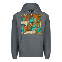 Rock western charolais cow seamless pattern Premium Hoodie - HRA Design Shop