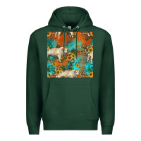 Sports Green western charolais cow seamless pattern Premium Hoodie - HRA Design Shop