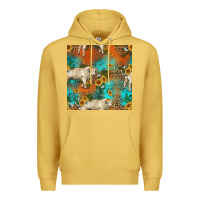 Antique Gold western charolais cow seamless pattern Premium Hoodie - HRA Design Shop