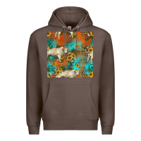Coffee western charolais cow seamless pattern Premium Hoodie - HRA Design Shop