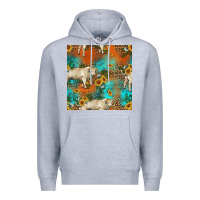 Heather Grey western charolais cow seamless pattern Premium Hoodie - HRA Design Shop
