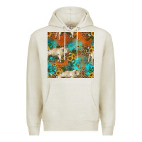 Oatmeal Heather western charolais cow seamless pattern Premium Hoodie - HRA Design Shop