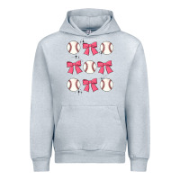 Heather Grey baseball coquette bow Urban Hoodie - JahusDesignShop