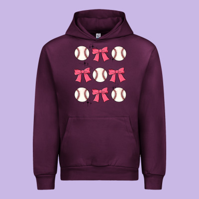 Baseball Coquette Bow Urban Hoodie Designed By Jahusdesignshop