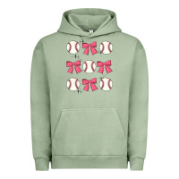 Pigment Oil Green baseball coquette bow Urban Hoodie - JahusDesignShop