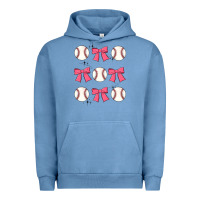 Pigment Pebble Blue baseball coquette bow Urban Hoodie - JahusDesignShop