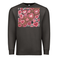 Smoke valentines day hearts with leopard and cowhide Premium Sweatshirt - RanaPortraitStore