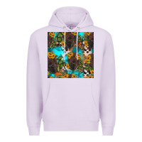 Lilac western bison and sunflowers seamless pattern Premium Hoodie - HRA Design Shop