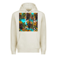 Western Bison And Sunflowers Seamless Pattern Premium Hoodie | Teevron