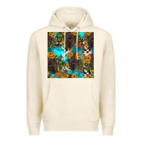 Tofu western bison and sunflowers seamless pattern Premium Hoodie - HRA Design Shop