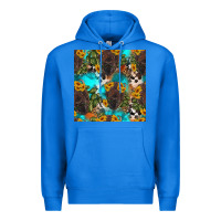 True Royal western bison and sunflowers seamless pattern Premium Hoodie - HRA Design Shop