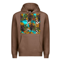 Chestnut western bison and sunflowers seamless pattern Premium Hoodie - HRA Design Shop