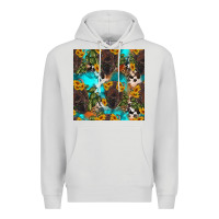 Dove Grey western bison and sunflowers seamless pattern Premium Hoodie - HRA Design Shop