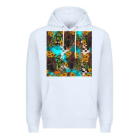 White western bison and sunflowers seamless pattern Premium Hoodie - HRA Design Shop