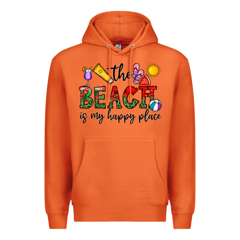 The Beach Is My Happy Place Premium Hoodie by CowhideDigitalArt | Teevron