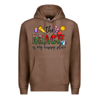 Chestnut the beach is my happy place Premium Hoodie - CowhideDigitalArt