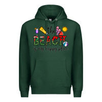 Sports Green the beach is my happy place Premium Hoodie - CowhideDigitalArt
