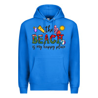 True Royal the beach is my happy place Premium Hoodie - CowhideDigitalArt