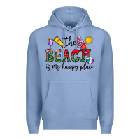 Colony Blue the beach is my happy place Premium Hoodie - CowhideDigitalArt