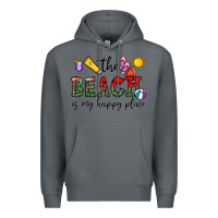 Rock the beach is my happy place Premium Hoodie - CowhideDigitalArt