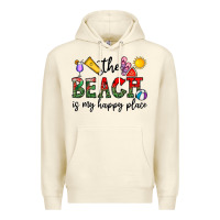Sandshell the beach is my happy place Premium Hoodie - CowhideDigitalArt