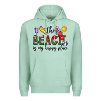 Seafoam the beach is my happy place Premium Hoodie - CowhideDigitalArt