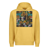 Antique Gold western two cute heifers seamless pattern Premium Hoodie - HRA Design Shop