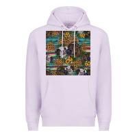 Lilac western two cute heifers seamless pattern Premium Hoodie - HRA Design Shop