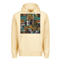 Pina Colada western two cute heifers seamless pattern Premium Hoodie - HRA Design Shop