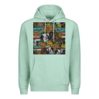 Seafoam western two cute heifers seamless pattern Premium Hoodie - HRA Design Shop